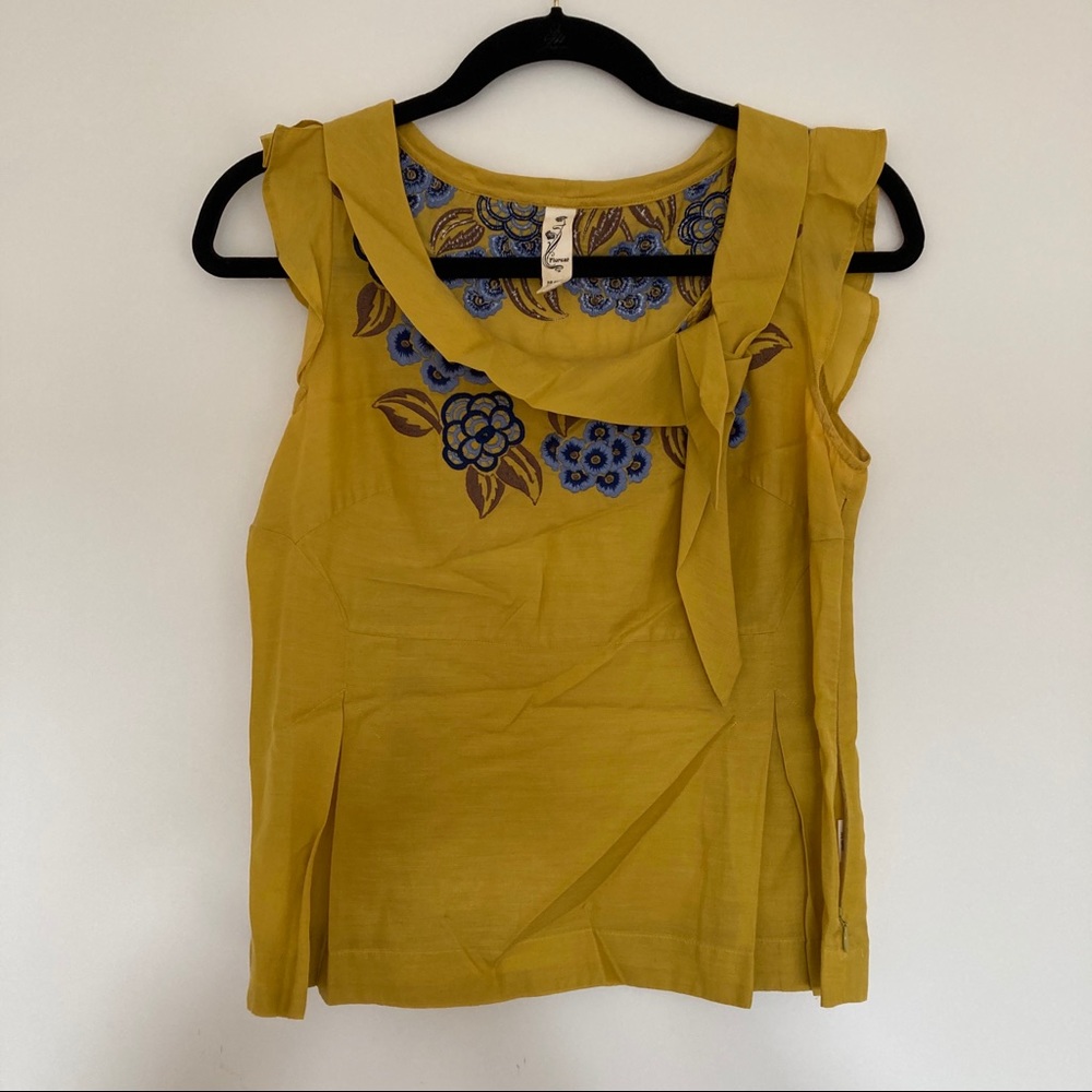 Anthropologie Floreat Embroidered Top - Picture 2 of 13